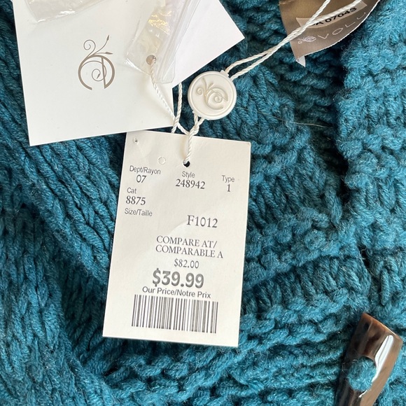 Teal Cableknit Sweater Vest - Picture 11 of 13